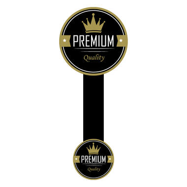 STICKERBAND 'PREMIUM QUALITY' SLUITZEGEL 500st/rol